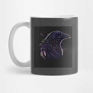 Raven Graphic Goth Black Crow Mug